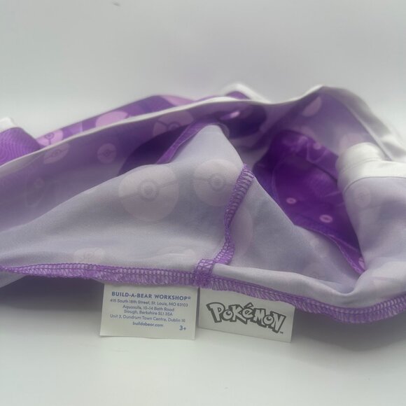 Espeon Build-A-Bear Pokemon Plush W/ Purple Pokeball Cape - Picture 10 of 11